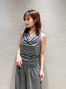 �ySALE�^50%OFF�z�A���X���h���[�v�J�b�g�\�[ SNIDEL �X�i�C�f�� �g�b�v�X �X�E�F�b�g�E�g���[�i�[ �u���b�N �O���[�yRBA_E�z[Rakuten Fashion]