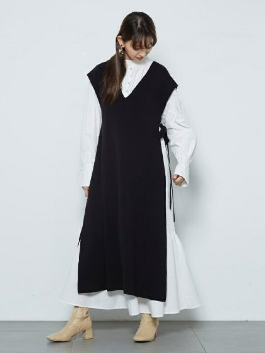 楽天市場】【SALE／50%OFF】ベストレイヤードシャツワンピース SNIDEL  