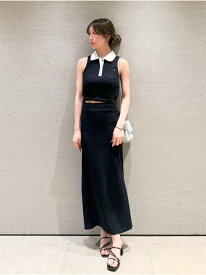 ポロカットセットアップ SNIDEL スナイデル トップス その他のトップス ブラック ピンク【送料無料】[Rakuten Fashion]