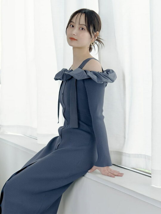 楽天市場】【SALE／50%OFF】フリルドッキングオフショルニット  