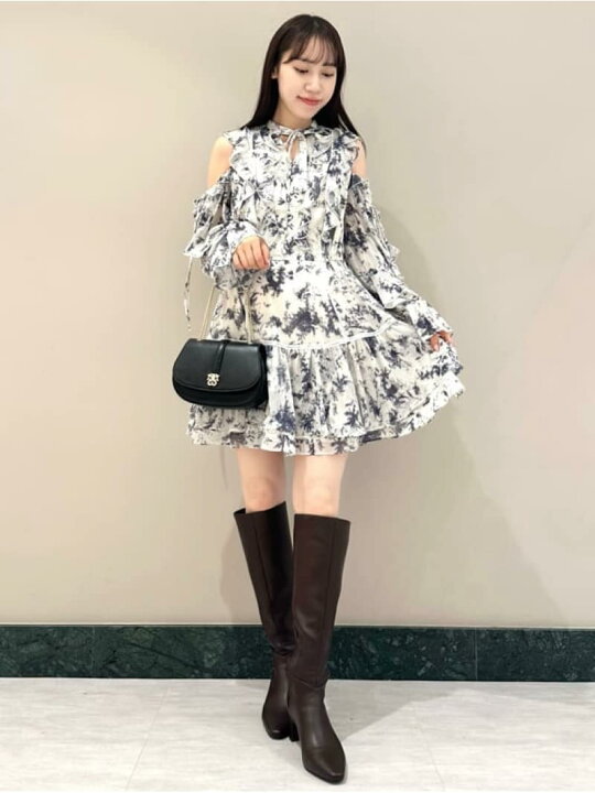 楽天市場】【SALE／50%OFF】プリントフリルミニワンピース SNIDEL  