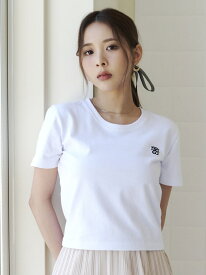 【SNIDEL｜NEW ERA(R)】コンパクトTシャツ SNIDEL スナイデル トップス スウェット・トレーナー ホワイト ブラック【送料無料】[Rakuten Fashion]