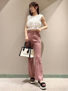 ���r�X�g���b�`�p���c SNIDEL �X�i�C�f�� �p���c ���̑��̃p���c �u���b�N �O���[ �s���N �z���C�g�y���������z[Rakuten Fashion]