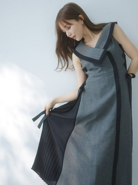 楽天市場】【SALE／50%OFF】サイドプリーツツイードワンピース SNIDEL 