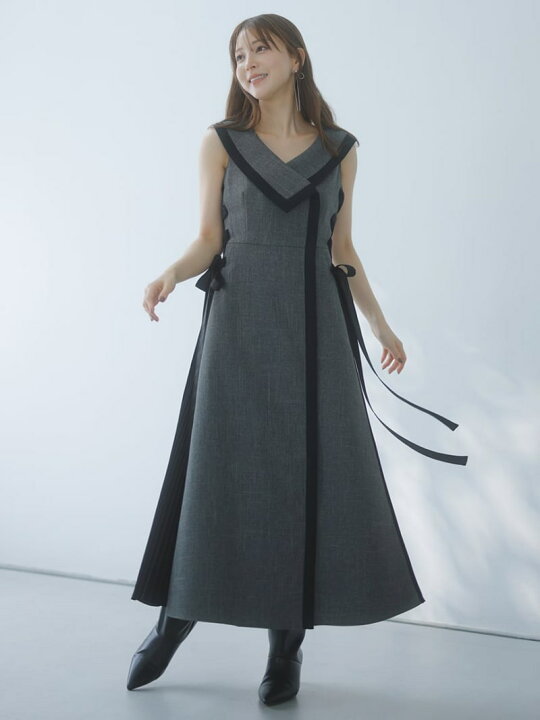 楽天市場】【SALE／50%OFF】サイドプリーツツイードワンピース SNIDEL  