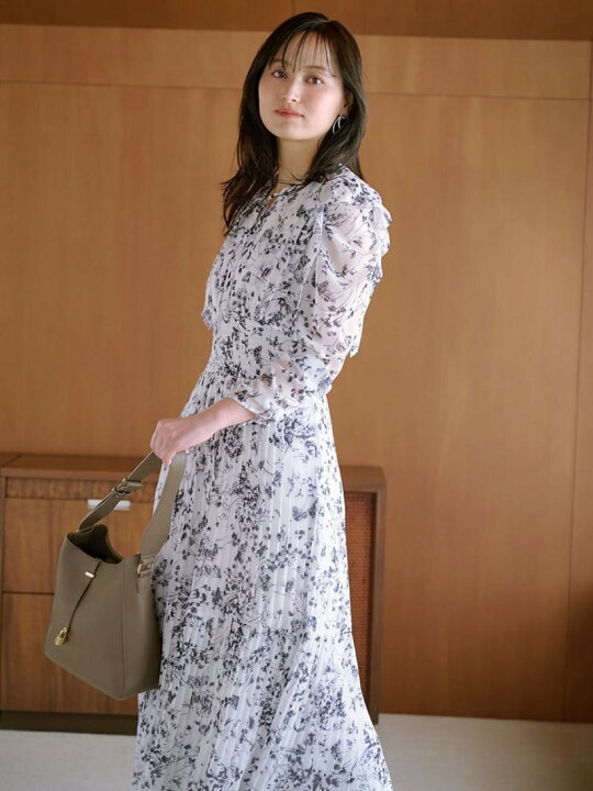 楽天市場】ウエストシャーリングプリーツワンピース SNIDEL スナイデル  