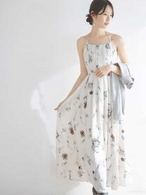 カーデセットフローラルプリントキャミワンピース SNIDEL スナイデル ワンピース・ドレス ワンピース ピンク ネイビー【送料無料】[Rakuten Fashion]