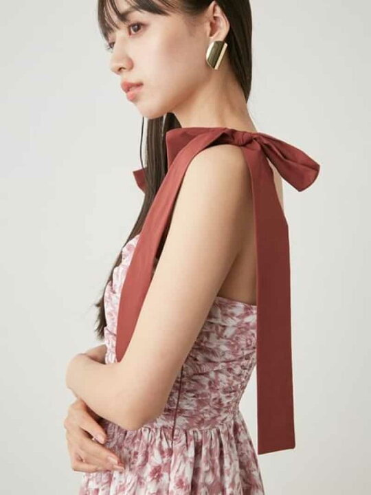 楽天市場】【SALE／30%OFF】ショルダーリボンフラワーワンピース  