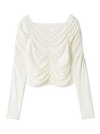 ギャザーカットプルオーバー SNIDEL スナイデル トップス スウェット・トレーナー ホワイト レッド【送料無料】[Rakuten Fashion]