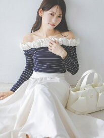 【SALE／50%OFF】ボリュームタフタスカート SNIDEL スナイデル スカート ロング・マキシスカート レッド ブラック【RBA_E】【送料無料】[Rakuten Fashion]