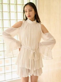 【SALE／50%OFF】コールドショルダーセットアップ SNIDEL スナイデル ワンピース・ドレス ワンピース ブラック【RBA_E】【送料無料】[Rakuten Fashion]