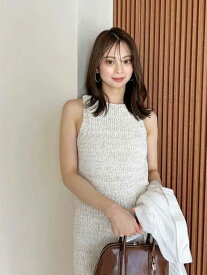 【SALE／50%OFF】Sustainableニットタンクトップス SNIDEL スナイデル トップス ニット ピンク ベージュ【RBA_E】[Rakuten Fashion]