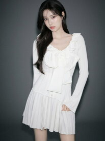 フリルボウタイセットアップ SNIDEL スナイデル トップス その他のトップス ネイビー【先行予約】*【送料無料】[Rakuten Fashion]