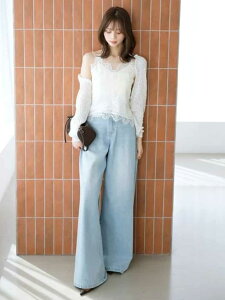 �yKuroki denim�z�n�C���C�Y���C�h�f�j�� SNIDEL �X�i�C�f�� �p���c ���̑��̃p���c �z���C�g�y��s�\��z*�y���������z[Rakuten Fashion]