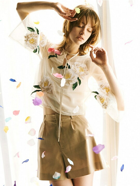 楽天市場】【SALE／40%OFF】チュールエンブロイダリーブラウス SNIDEL  