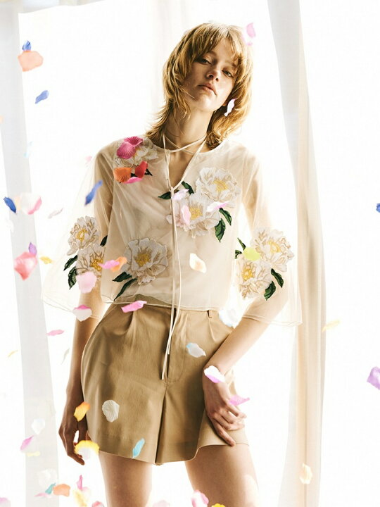 楽天市場】【SALE／40%OFF】チュールエンブロイダリーブラウス SNIDEL  