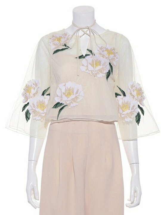 楽天市場】【SALE／40%OFF】チュールエンブロイダリーブラウス SNIDEL  