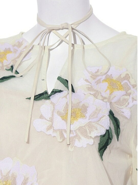 楽天市場】【SALE／40%OFF】チュールエンブロイダリーブラウス SNIDEL  