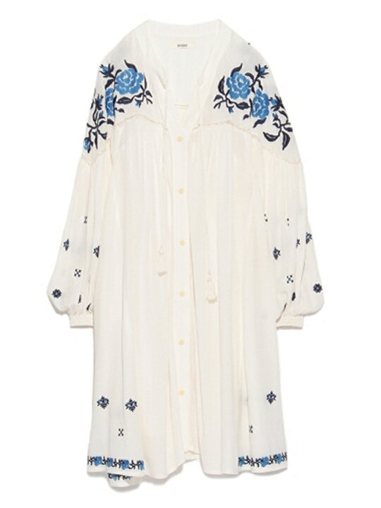楽天市場 Rakuten Fashion Sale 40 Off フラワー刺繍ワンピース Snidel スナイデル ワンピース 長袖ワンピース ホワイト Rba E 送料無料 Snidel スナイデル