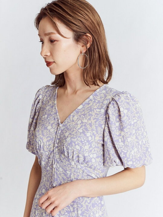 楽天市場】【SALE／50%OFF】フロントボタンプリントナローワンピース  