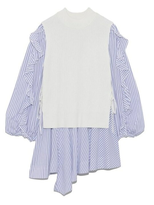 楽天市場】【SALE／50%OFF】ニットドッキングパフスリブラウス SNIDEL 