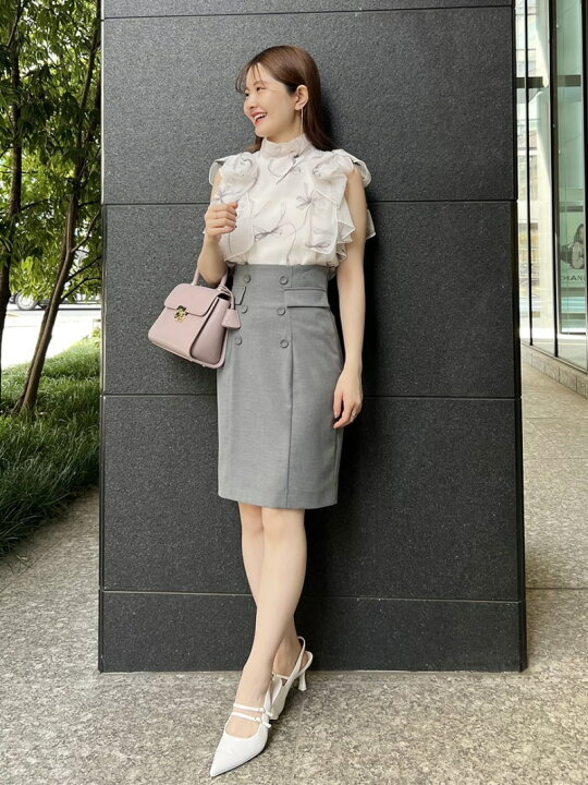 楽天市場】【SALE／30%OFF】リボンスリーブオーガンシースルーブラウス  