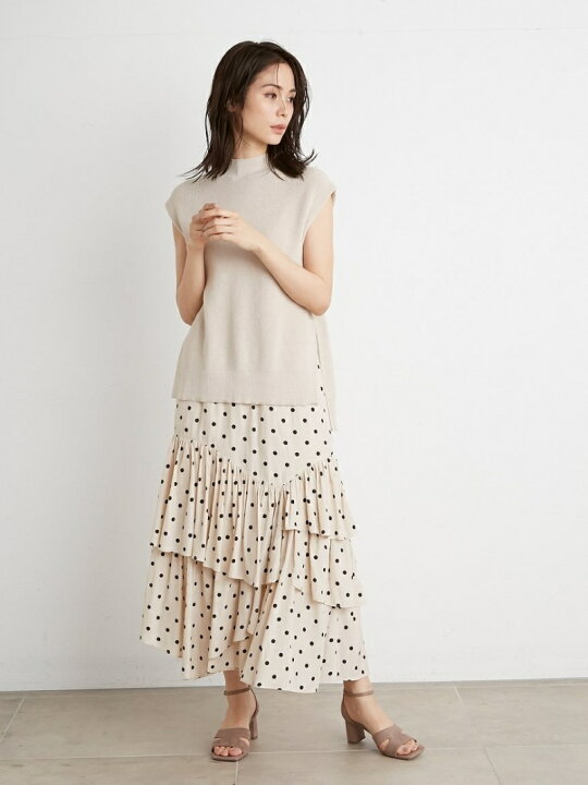 楽天市場】【SALE／50%OFF】ニットベスト*ボリュームスカートSET  