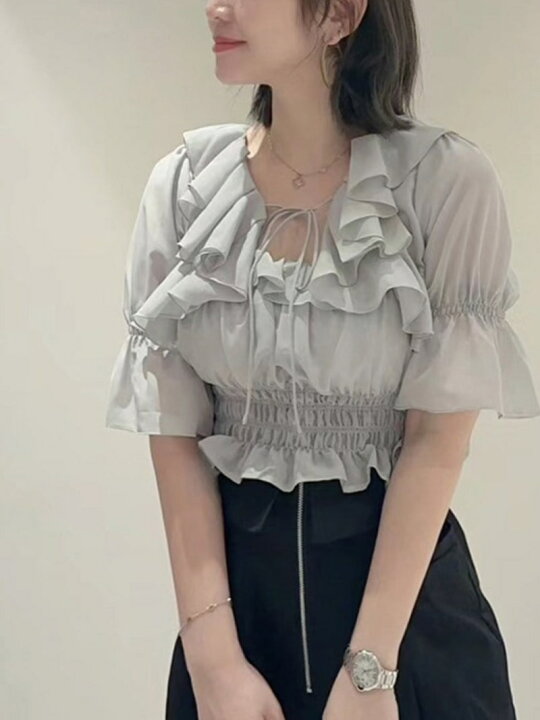 楽天市場】【SALE／50%OFF】フリルボレロSETブラウス SNIDEL 