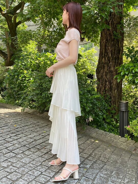 楽天市場】【SALE／50%OFF】ストレートプリーツティアードスカート 