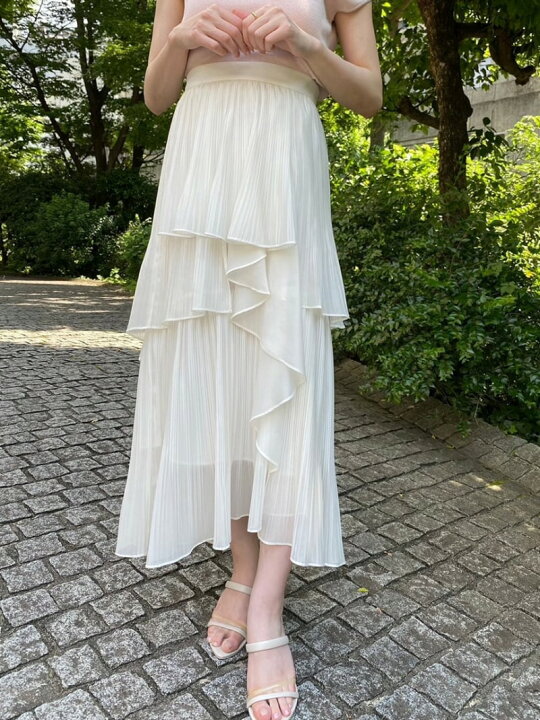 楽天市場】【SALE／50%OFF】ストレートプリーツティアードスカート 