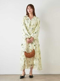 【SALE／50%OFF】ウエストシャーリングプリントOP SNIDEL スナイデル ワンピース・ドレス ワンピース イエロー【RBA_E】【送料無料】[Rakuten Fashion]