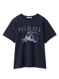 ロゴプリントTシャツ SNIDEL スナイデル トップス スウェット・トレーナー ホワイト ブルー ネイビー【送料無料】[Rakuten Fashion]