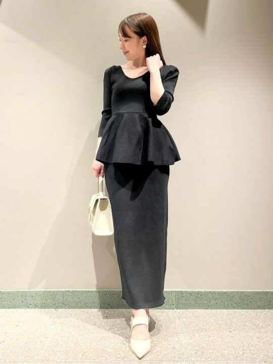 楽天市場】【SALE／50%OFF】ペプラムニットセットアップ SNIDEL 