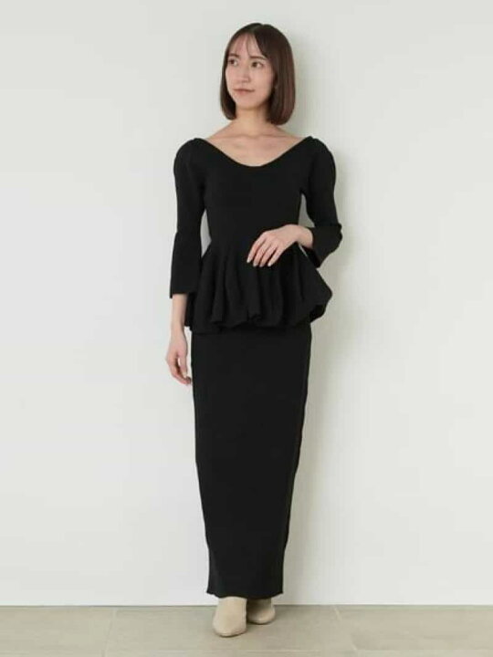 楽天市場】【SALE／50%OFF】ペプラムニットセットアップ SNIDEL 
