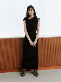 ドレープカットワンピース SNIDEL スナイデル ワンピース・ドレス ワンピース ブラック【送料無料】[Rakuten Fashion]