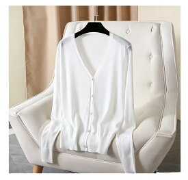 【P5倍 レビュー特典付き】カーディガン 薄手 レディース UVカット 事務服 カーディガン オフィス ゆったり サマーニット 夏 薄手 ニット Vネック 紫外線対策 UVカーディガン 日焼け防止 ひんやり 涼しい 接触冷感 カーディガン トップス事務服 羽織り 毛玉になりにくい