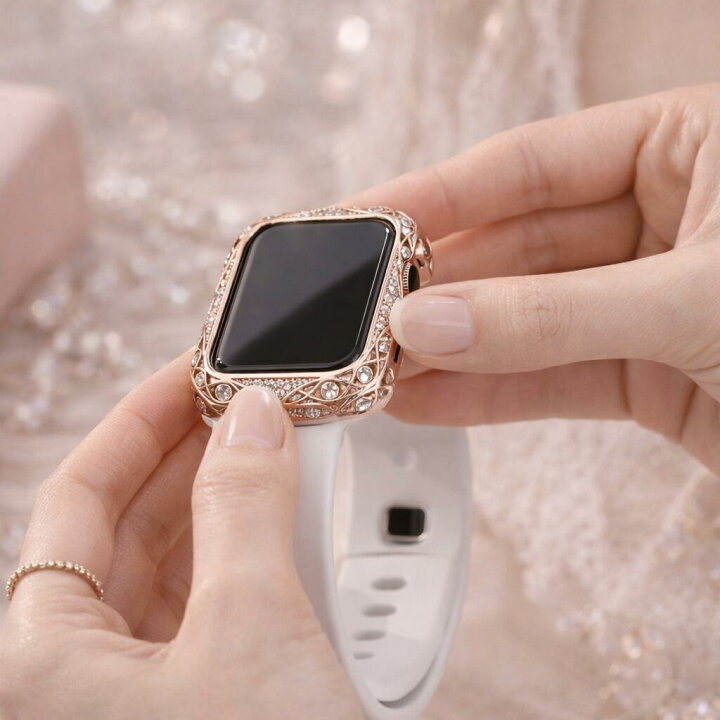 楽天市場】apple watch カバー アップルウォッチ カバー キラキラ 