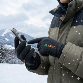 ZASSO インナー手袋 タッチグローブ スマホ手袋 スキー スノーボード 手袋 インナー 防寒 薄手 防寒 手袋 スポーツ 冬 バイク インナーグローブ 自転車 冬 キャンプ 手袋 インナータッチパネル対応 伸縮 フィット 吸湿速乾 冬用 UNISEXコスパ 防寒
