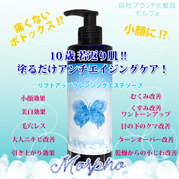楽天市場 Morpho モルフォ リフタークレンジング ミネラルエステソープ 250ml 小顔 リフトアップ 美白 むくみ 毛穴レス 毛穴洗浄 いちご鼻 まつエクにも対応 Truebeauty Shop Snowwhite Japan