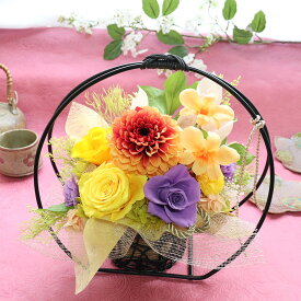 米寿 お祝い プレゼント 米寿のお祝い 米寿祝い 傘寿 祝い 古希祝い 女性 花 喜寿 77歳 母 喜寿祝い プリザーブドフラワー 卒寿 卒寿祝い 卒寿のお祝い 白寿 白寿祝い 百寿 百寿のお祝い 和風 舞華　天竺牡丹（てんじくぼたん）