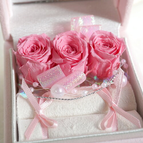 楽天市場 リングケース 誕生日プレゼント 女性 入籍祝い プレゼント リングケース プロポーズ ピンク バラ プリザーブドフラワー 結婚記念日 告白 花 誕生日 仲直り リングケース ピンク 花ギフト サンクスブーケ