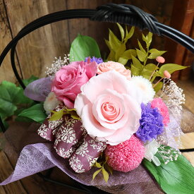 還暦祝い 古希 紫 喜寿 ランキング ギフト 花 和風 プリザーブドフラワー 長寿祝い 古希 喜寿 米寿 御祝 お祝い 花 ランキング お母さん 「舞華」