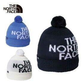 THE NORTH FACE ザ・ノースフェイス スキーニット帽 キッズ ジュニア＜2024＞ NNJ42002 / Kids' Pom Pom Big Logo Beanie キッズポンポンビックロゴビーニー