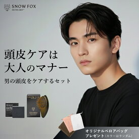 ヘアブラシ SNOW FOX SKINCARE メンズ ヘアケアセット プレミアム FOX カッサ ゴースト ヘアブラシ ブラック ヘアケア スノーフォックス ヘッドスパ マッサージ エイジングケア ギフト くせ毛 スカルプケア パドルブラシ ブラシ プレゼント 送料無料