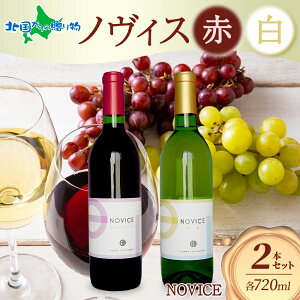 ワイン NOVICE 赤&白 飲み比べ セット 720ml 各1本 計2本 フルボトル 甲州 マスカット ベーリーA ミディアム 辛口 日川中央葡萄酒 山梨県 笛吹市 ワイン 赤白セット お酒 ワイン ギフト 誕生日 プ