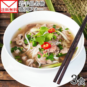 盛岡フォー 3食 ベトナム風 岩手県産 米粉麺 国産 グルテンフリー 麺 生麺 ノングルテン 米粉めん お取り寄せ グルメ ご当地麺 ご当地グルメ メール便 1000円ポッキリ 送料無料 千円ぽっきり