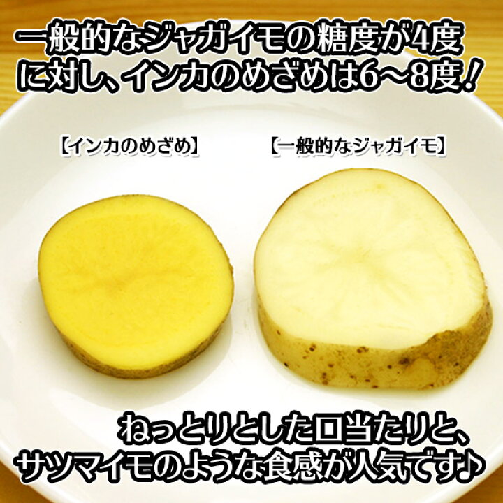 楽天市場】北海道 ジャガイモ インカのめざめ S-Lサイズ 5kg前後 じゃが芋 北海道産 じゃがいも 5kg インカのめざめ ジャガイモ 北海道 産地直送 野菜 産直 野菜 インカの目覚め お取り寄せ グルメ potato ◇出荷予定:10月中旬-11月上旬 送料無料 : 北国からの贈り物 ... 楽天市場】北海道 ジャガイモ インカのめざめ S-Lサイズ 5kg前後 じゃが芋 北海道産 じゃがいも 5kg インカのめざめ ジャガイモ 北海道 産地直送 野菜 産直 野菜 インカの目覚め お取り寄せ グルメ potato ◇出荷予定:10月中旬-11月上旬 送料無料 : 北国からの贈り物 ...