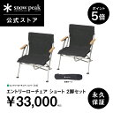 【スーパーSALE限定 P5倍】【スノーピーク 公式】snowpeak エントリーローチェア ショート 2脚セット SET-093 ローチェア チェア 2脚セット アウトドア キャンプ ローチェアショート 初心者向けセット エントリーセット シンプル仕様【永久保証付】