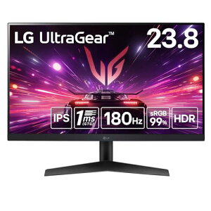 LG Q[~Oj^[ UltraGear 24GS60F-B 23.8C`/PCQ[AƒpQ[/tHD(1920×1080) /A`OA/180Hz/IPS 1msiGTGj/FreeSync? eNmW[/G-Sync Compatible/HDR10/DisplayPort/HDMI/`gΉ