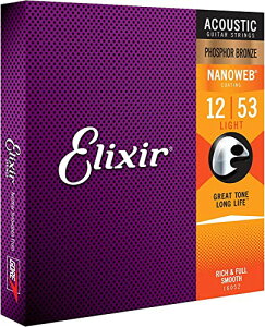 GNT[ ELIXIR 16052 NANOWEB PHOSPHOR BRONZE LIGHT 12-53×3SET AR[XeBbNM^[
